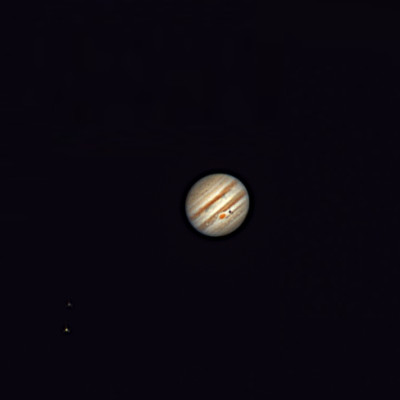 Jupiter, the Great Red Spot, and a transit of Ganymede on 04-02-2026 - Astrophotography