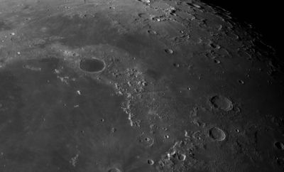 Луна. Кратеры: Платон, Кассини, Евдокс, Аристотель.