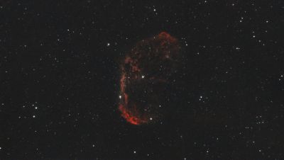 Туманность NGC6888 "Серп" в Лебеде с ZWO Duoband при Луне (фаза=~0.5)