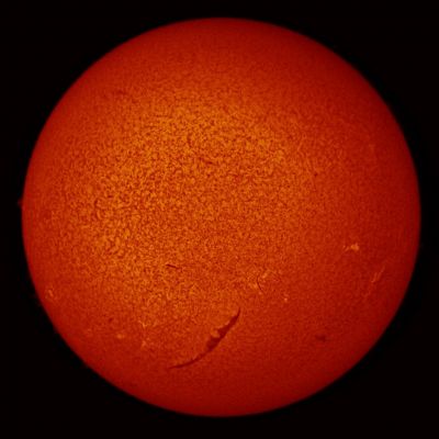 Sun in h-alpha 10 aug 2013 14:02