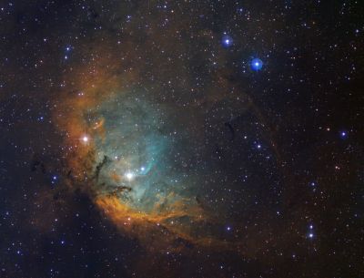 Sh2 101 - Тюльпан в палитре SII+Ha+OIII (новая редакция 2023 года)