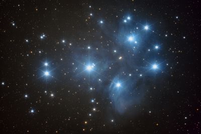 M45. Плеяды в стиле James Webb