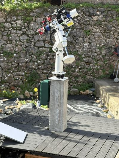 My rig on the new concrete pole