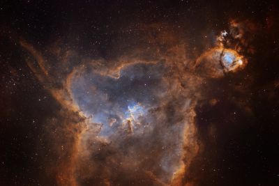 Фрагмент Сердца и Голова рыбы в Кассиопее