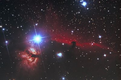 IC 434 - Horsehead Nebula, NGC 2024 - Flame Nebula