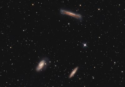 Триплет Льва M65 M66 и NGC 3628