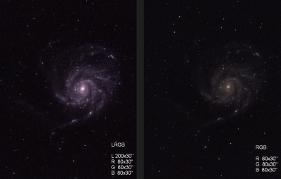 M 101 (LRGB и RGB)