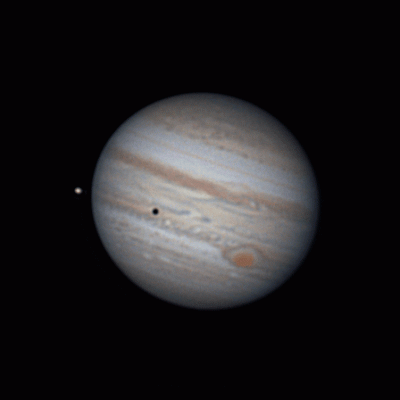 Анимация вращения Юпитера 18.08.22 (1.41 - 4.49)