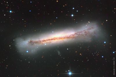 Галактика NGC3828 ("Гамбургер") в фильтрах LRGB