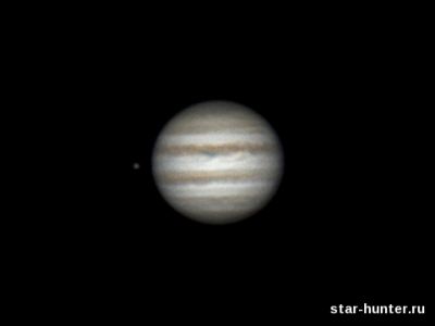 Jupiter and Ganymede, 22 january 2015, 23:45-23:56