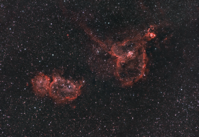 Туманности Сердце и Душа в Кассиопее