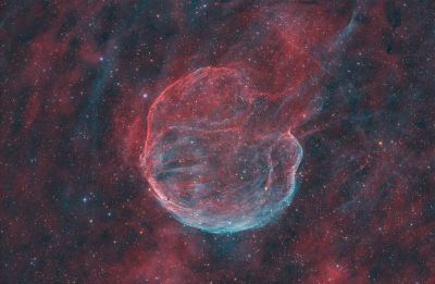 LBN 576 Garlic Nebula (HOO) + RGB stars