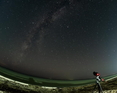 Съемка кометы на Азовском море