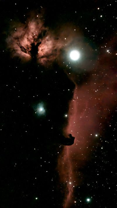 Flame Nebula and Horsehead Nebula