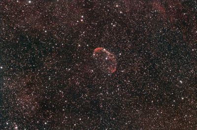 Туманность Полумесяц NGC 6888  в созвездии Лебедь.