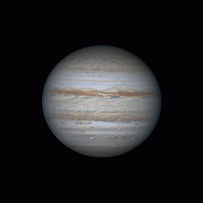 Анимация вращения Юпитера за 3 часа