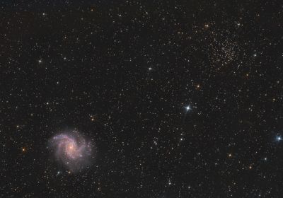 Галактика "Фейерверк"  NGC 6946 и рассеянное скопление NGC 6939