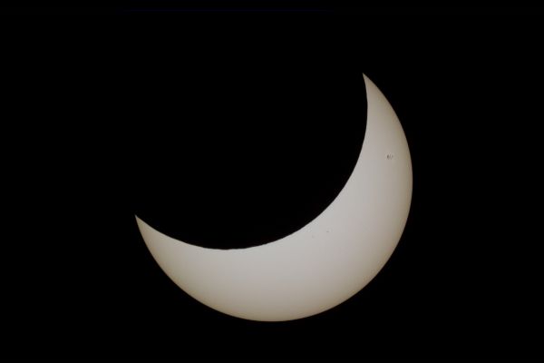 Partial solar eclipse on October 25, 2022 - maximum phase - Astrophotography