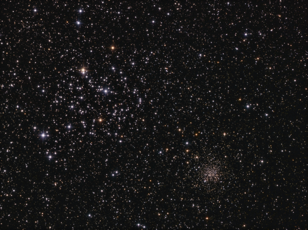 M35, NGC2158 Open Clusters in Gemini LRGB - Astrophotography