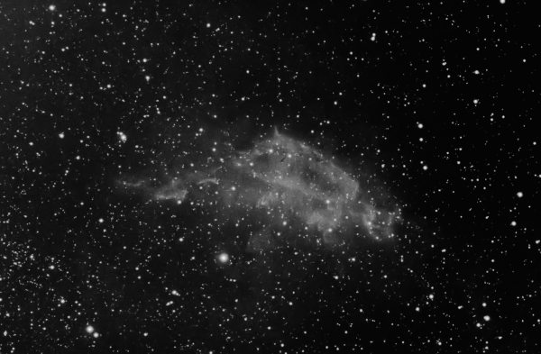 Sh2-282 Nebula, monochrome Ha - Astrophotography