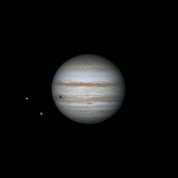 Jupiter, Ganymede, and Io on 01.08.2022 - Astrophotography