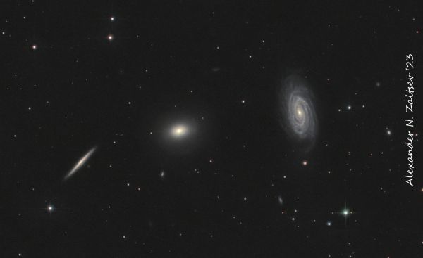 Galaxies UGC 9969 (NGC 5985), UGC 9961, and UGC 9948 in LRGB. - Astrophotography