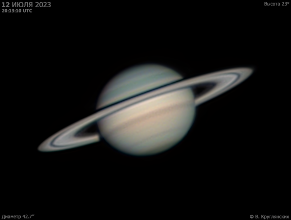 Saturn on July 12, 2023 - Astrophotography