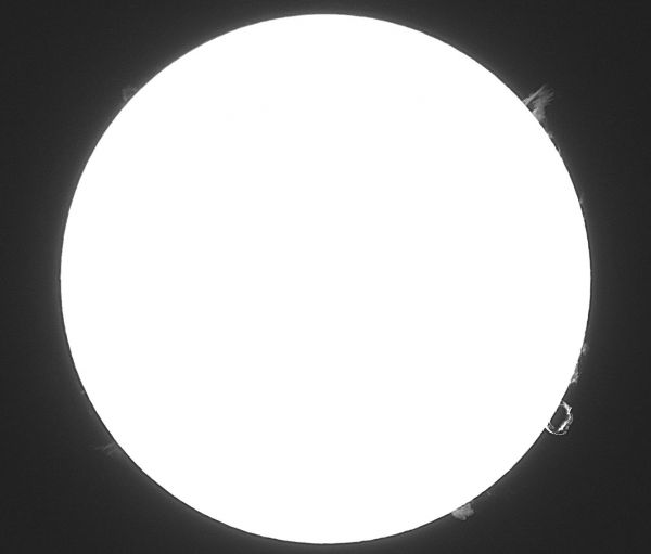 The Sun. An arc and solar prominences. August 17, 2021. - Astrophotography