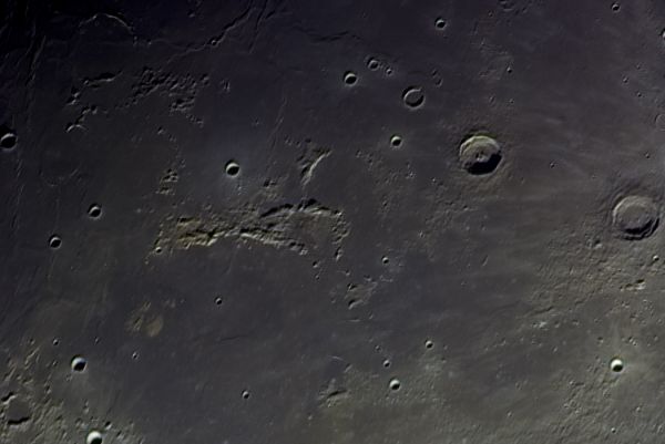 Riphaeus Mountains, Craters Lansberg, Reinhold 2021-02-21 - Astrophotography