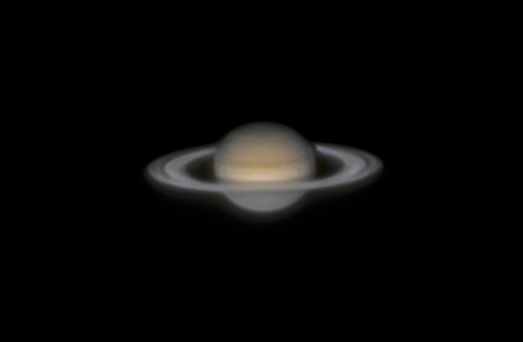 Saturn, July 22, 2022. Altitude 13°. - Astrophotography