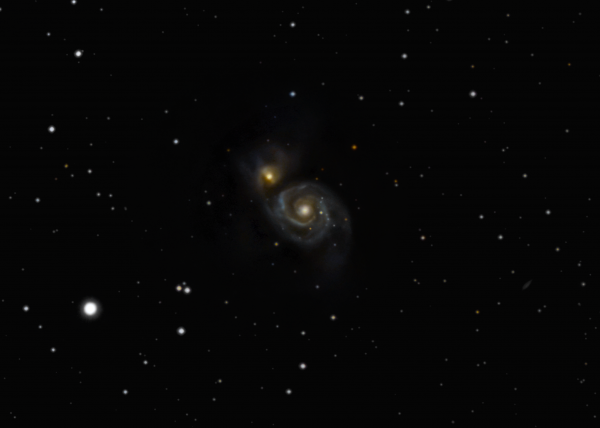 Spiral galaxy M 51 (NGC 5194) Whirlpool - Astrophotography