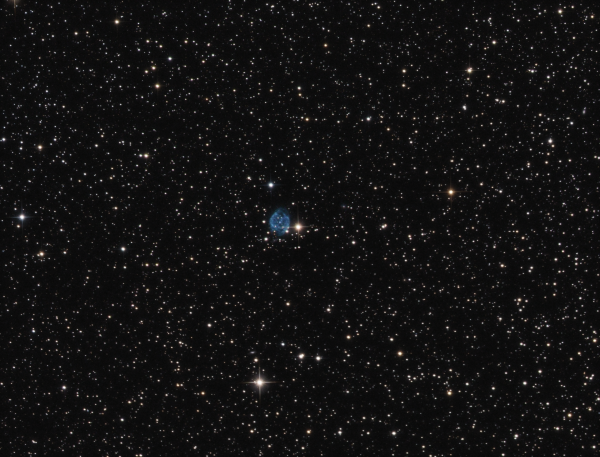 Abell 72 Planetary nebula in Delphinus OIIIRGB - Astrophotography
