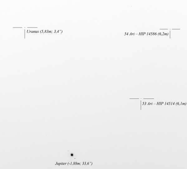 Conjunction of Uranus and Jupiter on 04.11.24 - Astrophotography