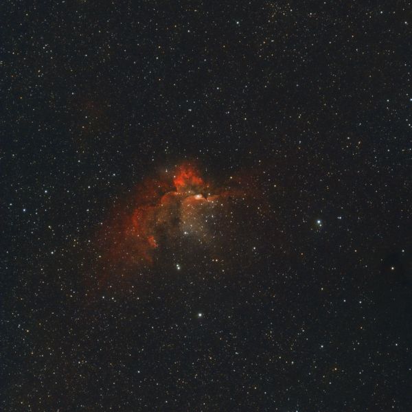 The Wizard Nebula NGC7380 in the constellation Cepheus. - Astrophotography