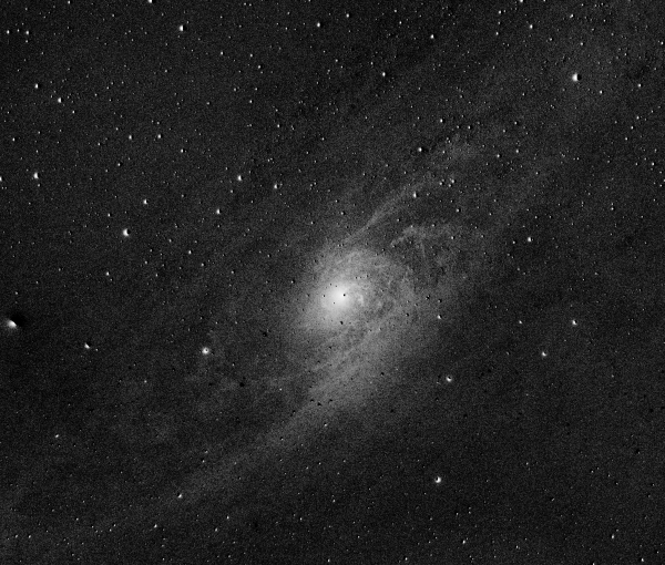 The core of the Andromeda Galaxy, M31, R - B - Astrophotography