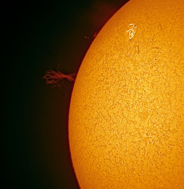 A massive solar prominence from August 26, 2022. - Astrophotography