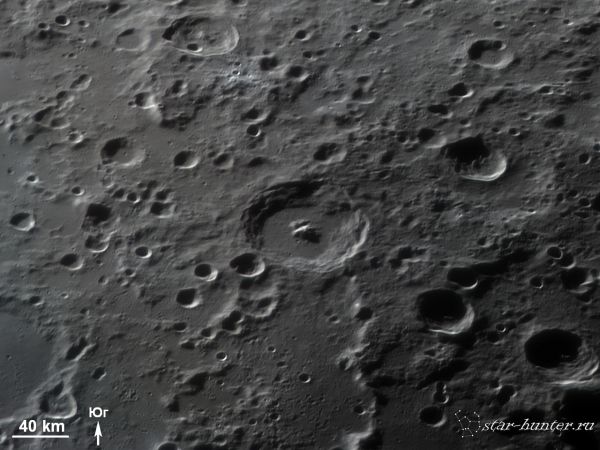 Crater Piccolomini, January 15, 2016, 18:11 - Astrophotography