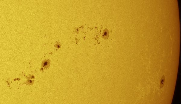Sun - sunspot groups AR13772, 3774, 3777 09.08.2024 09:19 (GMT +5) - Astrophotography