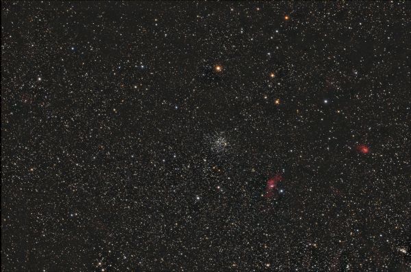 M 52 and surroundings. Second version. - Astrophotography