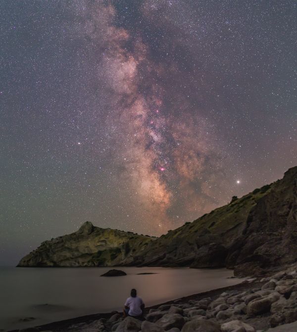 Milky Way & astronomer 2 - Astrophotography