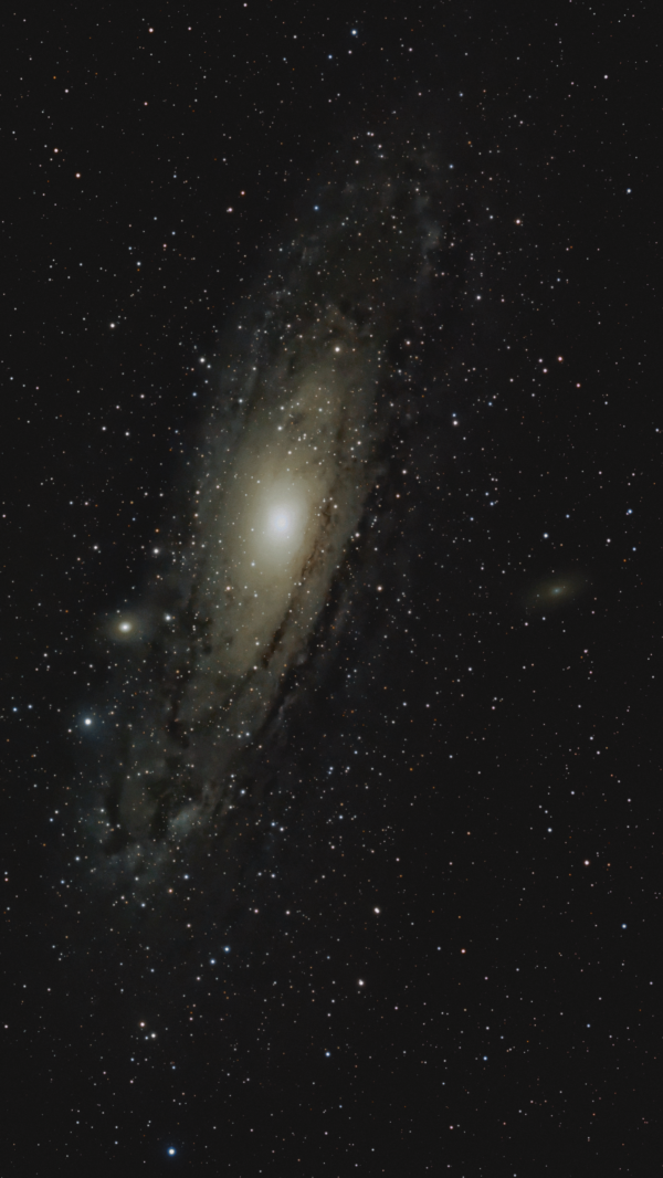Andromeda Galaxy M 31 and its satellite - dwarf galaxy M 110 - Astrophotography