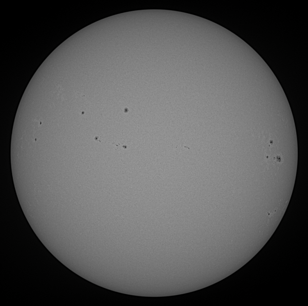 Active Sun on August 09, 2025 with sunspot groups - Astrophotography
