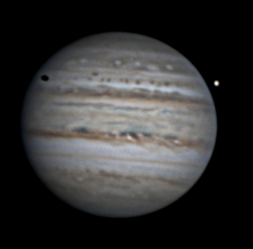 Jupiter, Europa and its shadow. July 23, 2022, 2:26. - Astrophotography