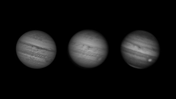 Jupiter collage in black and white - Astrophotography