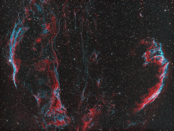 NGC 6960, NGC6995 and hedgehogs with them - Astrophotography