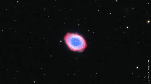 M57 (Ring Nebula) in (Ha+R)G(OIII+B) - Astrophotography