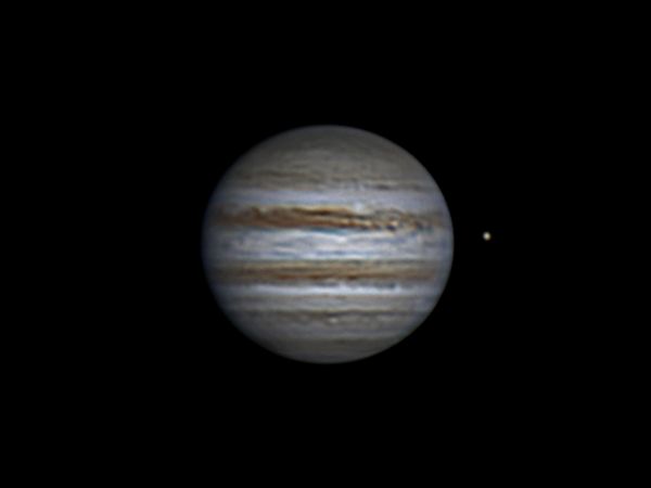 Jupiter and Europa (24 apr 2015, 21:18, UTC+3) - Astrophotography