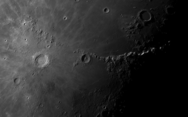Copernicus Crater and the Apennine Mountains - Astrophotography