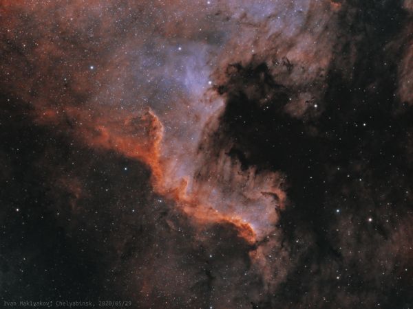 A section of the North America Nebula (NGC 7000). - Astrophotography