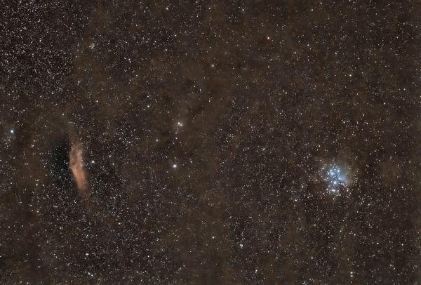 Pleiades and California - Astrophotography